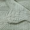 Oversized Quilted Throw with Scalloped Edges Seafoam 60x72"