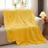 SOGA 2X Yellow Throw Blanket Warm Cozy Striped Pattern Thin Flannel Coverlet Fleece Bed Sofa Comforter