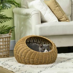 Cat Bed with Washable Cushion for Cats (Option: Brown-510x510x340 mm)