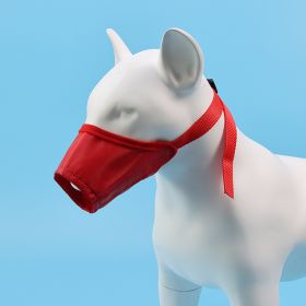 2pcs Dog Mouth Cover Adjustable Anti bite; Anti bark; Anti accidental Eating Dog Mask Pet Supplies Wholesale (Specifications: 6 # mouth circumference 22cm, Colour: red)